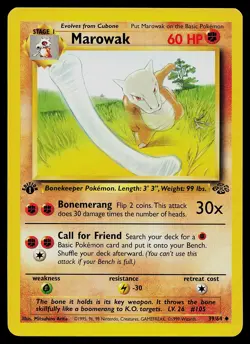 Pokemon Card - Marowak Jungle 39/64 Uncommon 1st Edition - Image 1