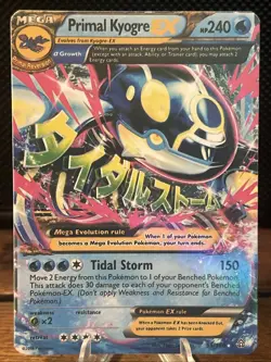 Pokemon TCG Primal Kyogre EX Card 55/160 XY Primal Clash - Image 1
