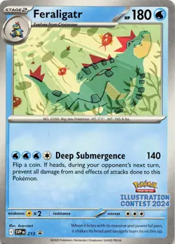 POKEMON Feraligatr - (Illustration Contest 2024) #213 SV: S&V Promo Cards NM - Image 1