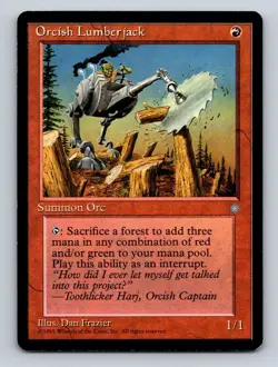 MTG Orcish Lumberjack Regular NM - Image 1