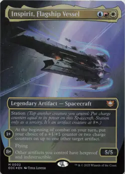 Inspirit, Flagship Vessel (Borderless) - FOIL M Commander: Edge of Eternities 2 - Image 1