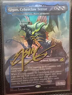 MTG FOIL GIGAN, CYBERCLAW TERROR SHADOW SIGNED BY ARTIST - Image 1
