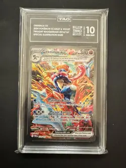 Pokemon 2024 Greninja ex 214/167 SIR Twilight Masquerade GEM MINT TAG 10 - Image 1