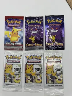 Pokemon TCG Booster Pack Lot 6 Sealed Match Battle Trick or Trade McDonald’s - Image 1
