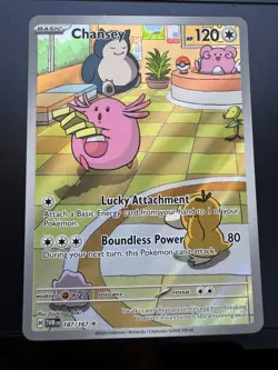 Chansey 187/167 - Pokemon Twilight Masquerade Illustration Rare - NM Near Mint - Image 1
