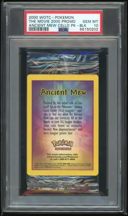 2000 WOTC - Pokemon The Movie Promo Ancient Mew Cello PK PSA 10 - Image 1
