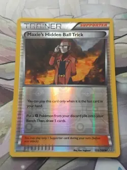 Maxie's Hidden Ball Trick 133/160 Primal Clash Reverse Holo Pokemon Card LP - Image 1