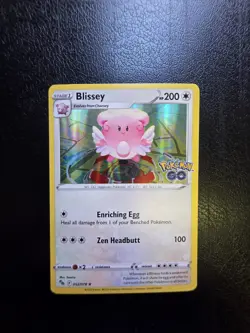Blissey 052/078 Cosmos Holo Promo Pokemon GO Stamped Card - NM - Image 1