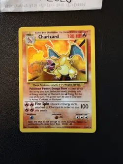 Pokemon TCG Charizard Base Set Holo Unlimited Rare Card 4/102 WOTC 1999 - Image 1