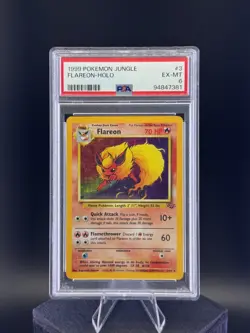 FLAREON 3/64 PSA 6 HOLO 1999 POKEMON JUNGLE - Image 1
