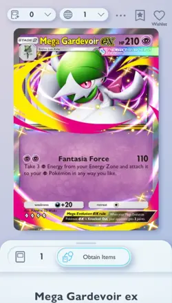 Pokemon Pocket TCG | Fantastical Parade | Mega Gardevoir Ex | 4 Diamond - Image 1