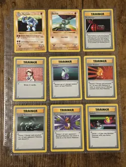 Base Set Shadowless Pokemon 9-Card Lot 1999 WOTC Vintage [LP] - Image 1