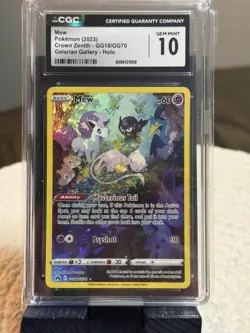 Mew GG10/GG70 Pokemon Crown Zenith: Galarian Gallery Holo CGC 10 - Image 1