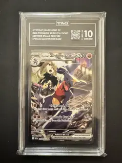Pokemon TCG Cynthia's Garchomp EX SIR 232/182 Destined Rivals TAG 10 GEM MINT - Image 1