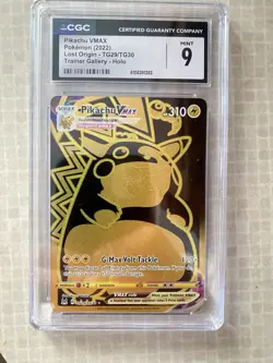 PIKACHU VMAX Trainer Gallery #TG29 2022 Pokemon TCG Lost Origin CGC 9 Mint - Image 1