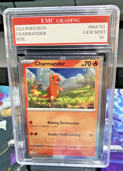 CHARMANDER 2023 FOIL #004/165 Pokemon Card GRADED 10 TCG CCG - Image 1