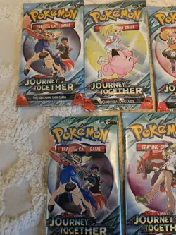 Pokemon TCG Journey Together Booster Pack Lot Scarlet & Violet 5x English Packs - Image 2
