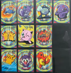 Pokemon TOPPS Series 2 - Complete sticker /stick-on set 10/10- NM cond. 1999 - Image 2