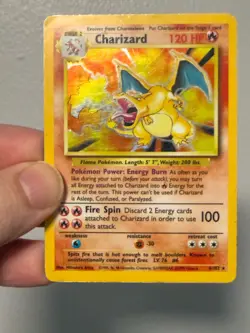 Charizard - Pokemon TCG Base Set Unlimited Charizard 4/102 Vintage MP/HP - Image 2