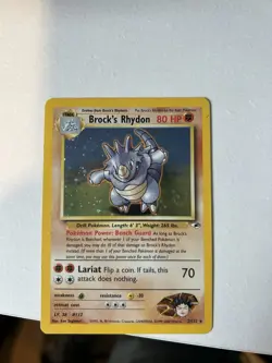 Pokemon TCG Brock's Rhydon Gym Heroes 2/132 Holo Unlimited Rare - Image 1