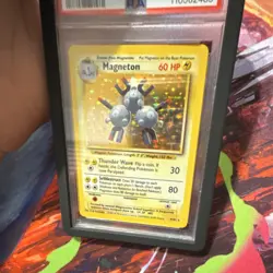 1999 Pokemon TCG Magneton Holo Rare Base Set 9/102 PSA 8 Stage 1 Ken Sugimori - Image 4