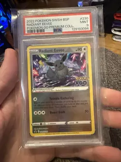 2022 POKEMON SWSH BLACK STAR PROMO #230 RADIANT EEVEE PSA 9 - Image 1