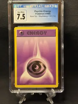 Base Set Shadowless Psychic Energy 1999 CGC 7.5 Near Mint Pokemon TCG WOTC NM - Image 1