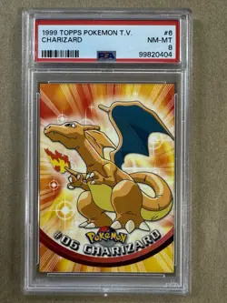 PSA 8 - 1999 TOPPS POKEMON TV CHARIZARD #6 - Pokemon - Image 1