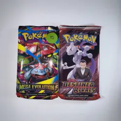 Mega Evolutions 22.76g Destined Rivals 22.42g Booster Pack Pokemon TCG 2 PACK - Image 1