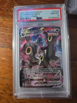 2022 Pokemon Sword & Shield Brilliant Stars Trainer Gallery Umbreon VMAX PSA 10 - Image 1