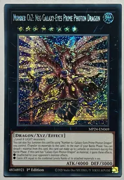 Number C62: Neo Galaxy-Eyes Prime Photon Dragon MP24-EN069 (NM) Prismatic Secret - Image 1
