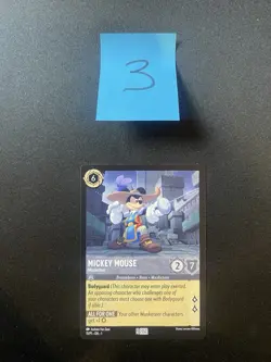 Mickey Mouse Musketeer Disney Lorcana Promo Card NM - Image 3