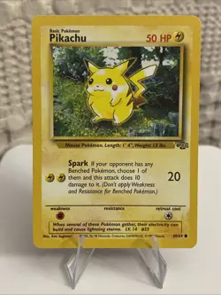 🔥 Pikachu #60/64 Unlimited Common | Jungle - 1999 Pokemon Card - Image 1