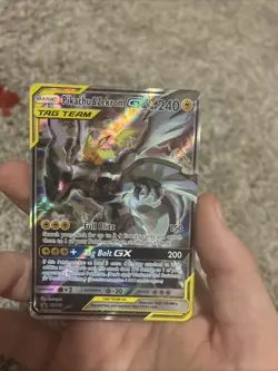 Pikachu & Zekrom GX SM168 Holo Card Promo Rarity, Near Mint Condition - Image 1