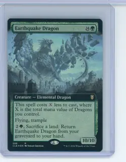 Earthquake Dragon (Extended Art) #588 Foil MTG CLB Battle for Baldur's Gate NM - Image 1