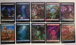 FOIL Full Art Land set (10 Lands) - Lorwyn Eclipsed - MtG- NM - Image 1