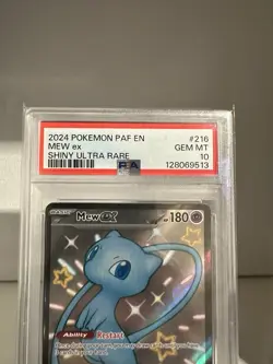 Pokemon Mew ex SV: Paldean Fates 216/091 Shiny Ultra Rare Holo PSA 10 - Image 4