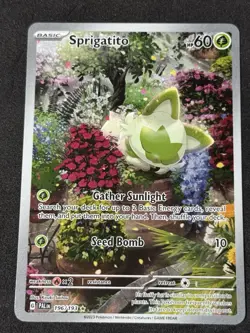 Sprigatito 196/193 Illustration Rare SV02: Paldea Evolved Pokemon TCG NM - Image 2