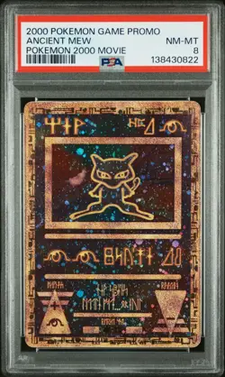 2000 POKEMON MOVIE PROMO ANCIENT MEW HOLO PSA 8 - Image 1