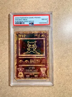 2000 POKEMON MOVIE PROMO ANCIENT MEW HOLO PSA 8 - Image 3