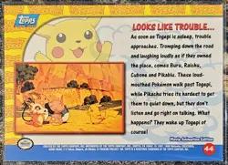 1999 Pokemon Topps Pikachu's Vacation Looks Like Trouble 44 - Image 2