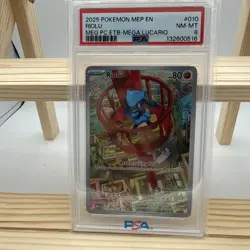 POKEMON Riolu 010 Me: Mega Evolution Promo Holo Pokemon center ETB MEGA LUCARIO - Image 1