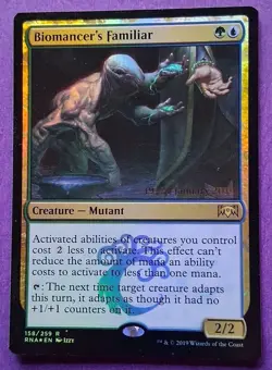 MTG Biomancer's Familiar NM Pre-Release Foil Ravnica Allegiance RNA - Image 1