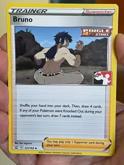 POKEMON BRUNO 121/163 UNCOMMON PROMO PLAY! PRIZE PACK BATTLE STYLES NM CARD - Image 1