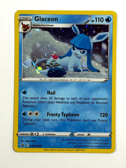 Pokemon TCG Glaceon SWSH192 Promo SWSH Sword & Shield Promo Cards HD FART SWIRL - Image 1