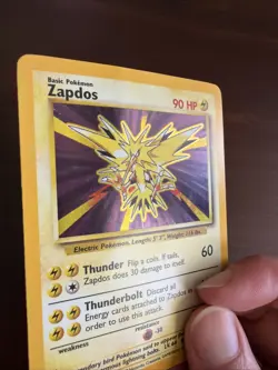 Zapdos - 16/102 - Pokemon Base Set Unlimited Holo Rare Card WOTC - DMG - Image 4