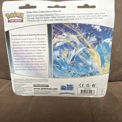 Pokemon Sword & Shield Silver Tempest 3 Booster Packs, Manaphy Promo Card & Coin - Image 2