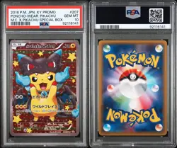 PSA 10 Poncho Wearing Pikachu Mega Charizard X 207/XY-P Promo Japanese - Pokemon - Image 3
