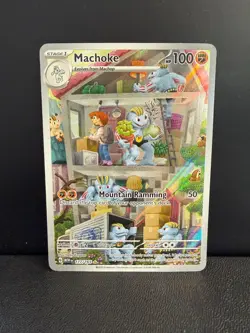 2023 Pokemon Machoke Illustration Rare 177/165 MEW 151 LP - Image 1