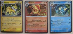 Pokemon Jolteon Flareon Vaporeon 167 168 189 Promo Set of 3 Prismatic Evolutions - Image 1